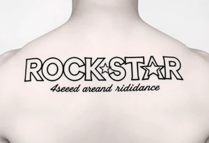 Rockstar 4life in Goodbye and good riddance album font tattoo idea