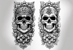 New Orleans themed half arm sleeve tattoo idea