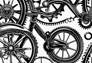 bicycle chain and gears wrist tattoo idea