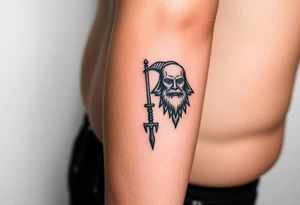 African Warrior and Monk war and peace tattoo idea