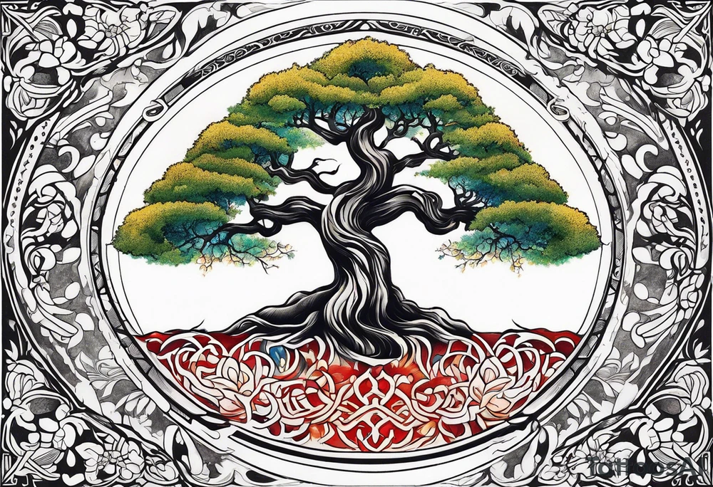 Tree of life mystic tattoo idea