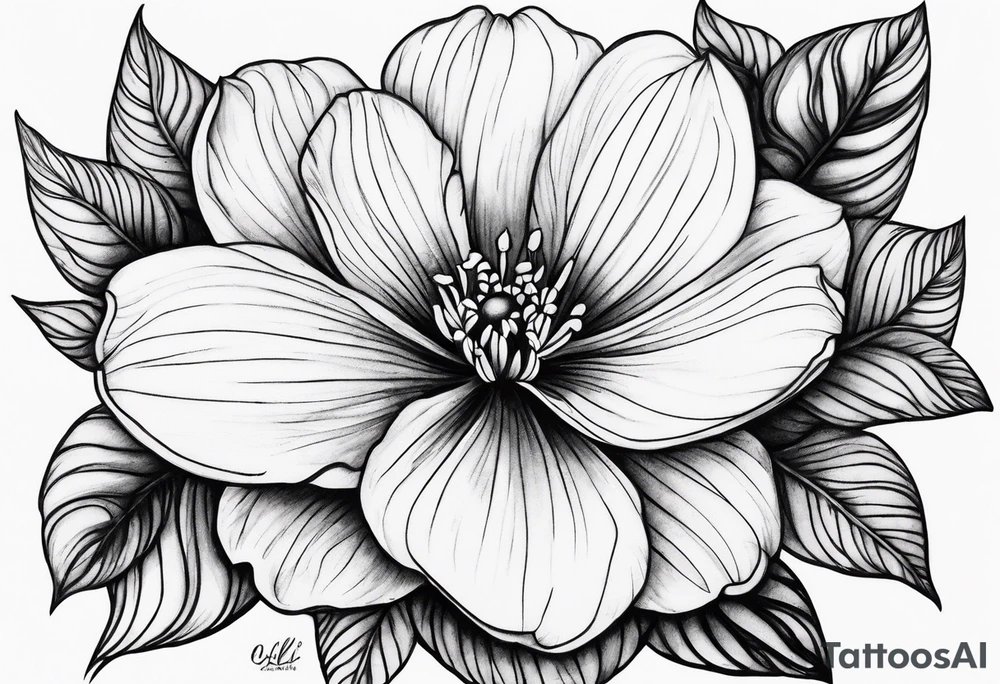 Violet flowers tattoo idea