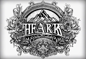 A tattoo with the word "HARK" tattoo idea