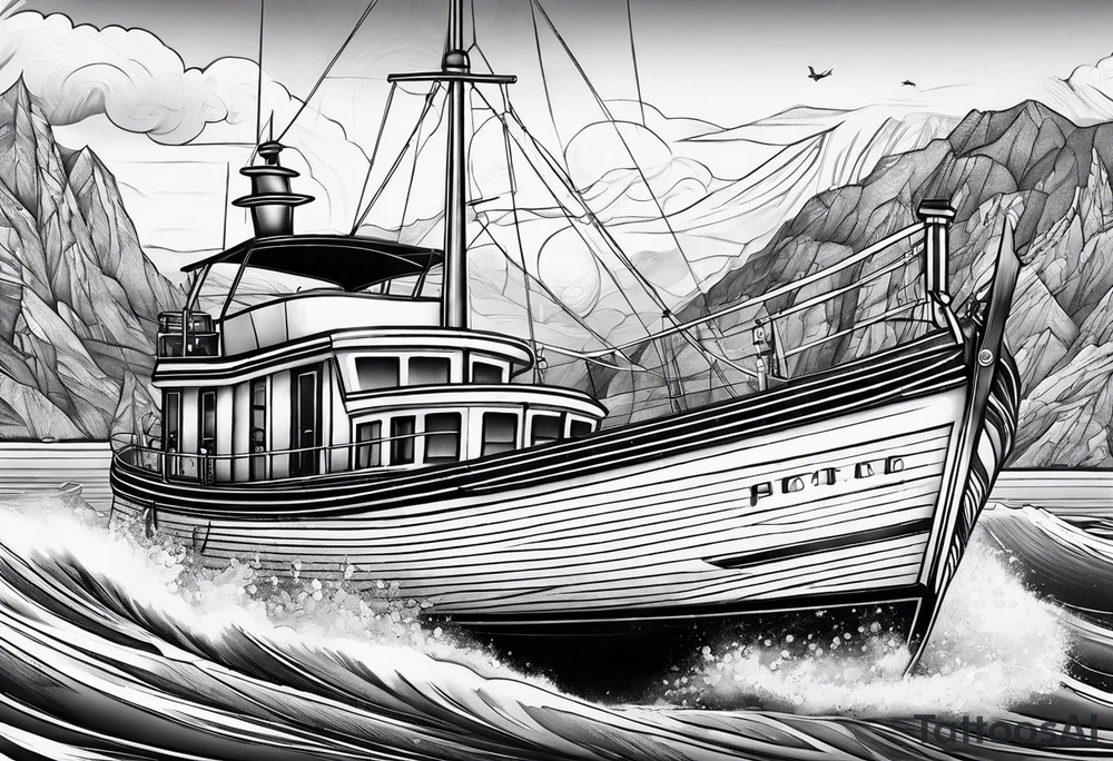 boat tattoo idea