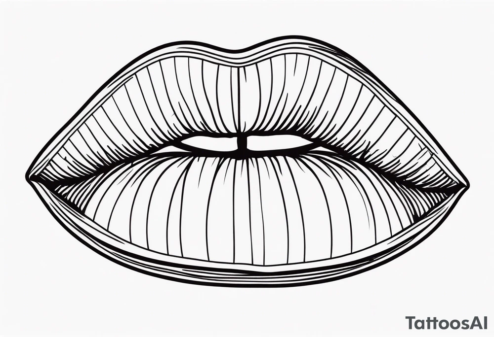 Sexy female lips tattoo idea