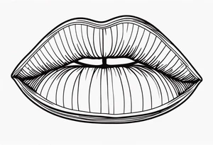 Sexy female lips tattoo idea