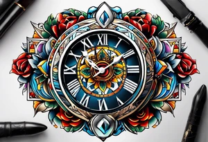 surviver independent and romani watch tattoo idea