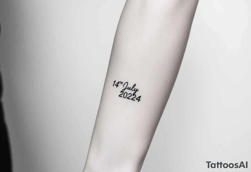Baptism tattoo with the 14th July 2024 tattoo idea
