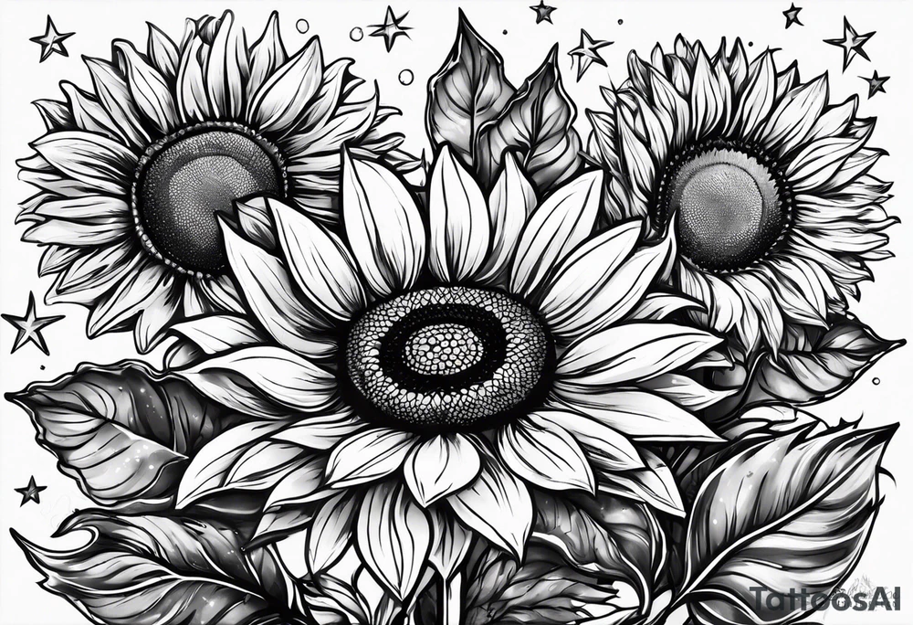 I’m a capicorn I love sunflowers, stars and set sunsets I also think a cassopiea consultation  is tired to me name starts with a W I have 3 kids 1 boy and 2 girls tattoo idea