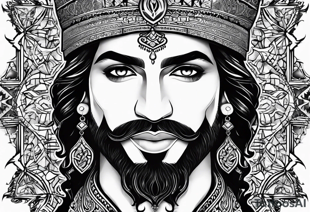 Prince ali in arabic tattoo idea