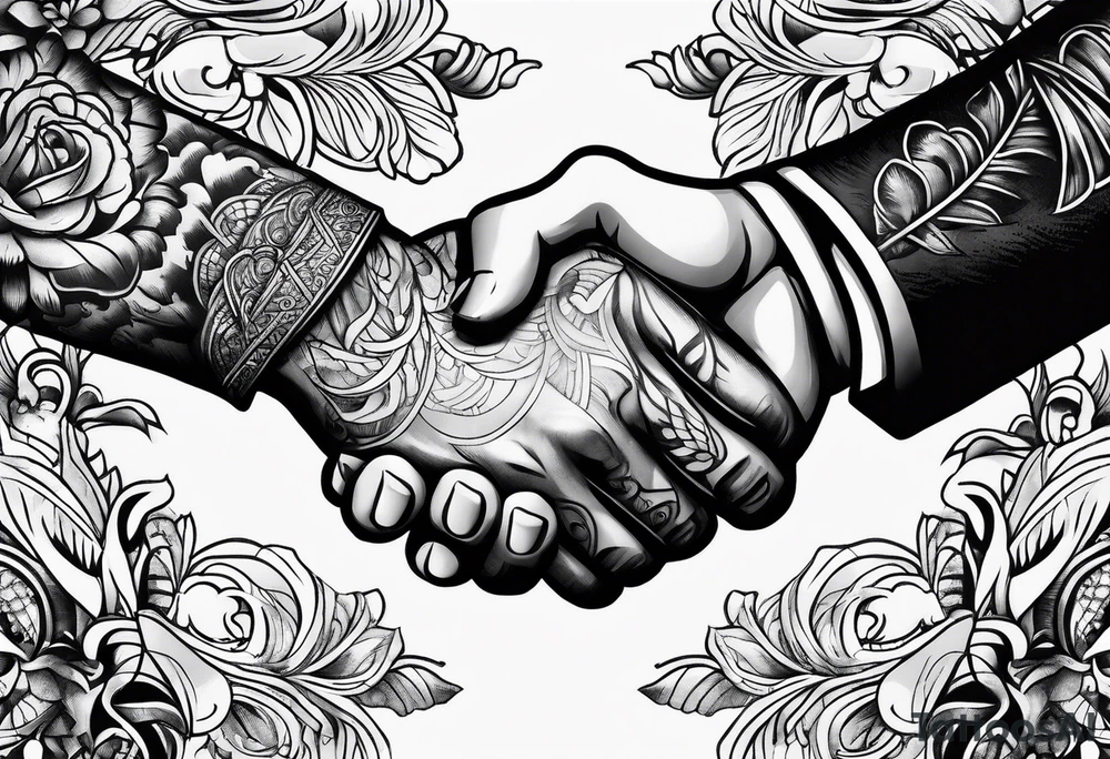 handshake tattoo idea