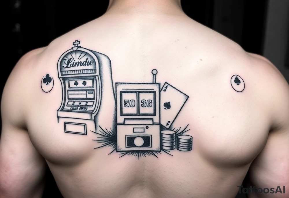 Slot machine and poker tattoo idea