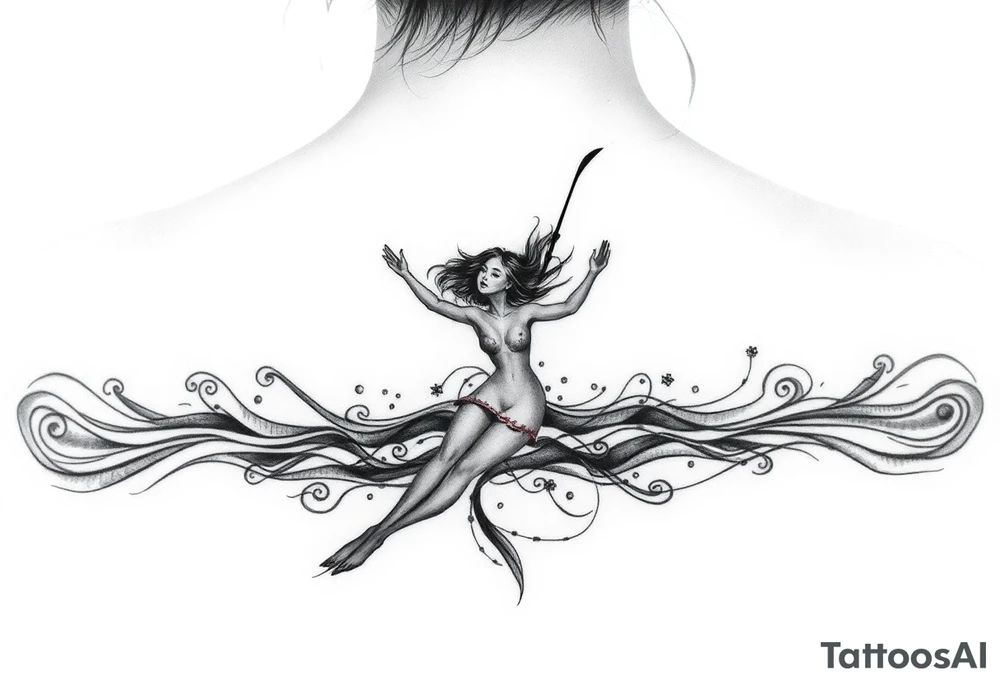 Freediving Woman tattoo idea