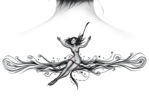 Freediving Woman tattoo idea