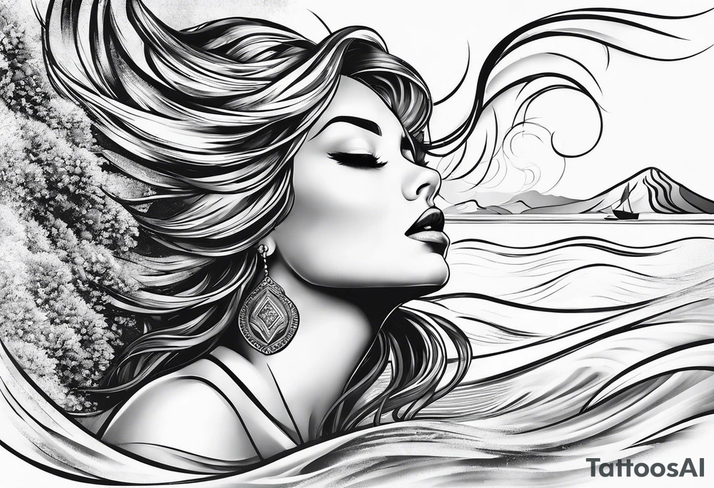 Sand blowing in the wind tattoo idea