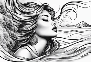 Sand blowing in the wind tattoo idea