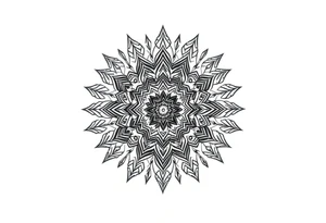 long mandala shaman and witch style mytical with ancient rhyme tattoo idea