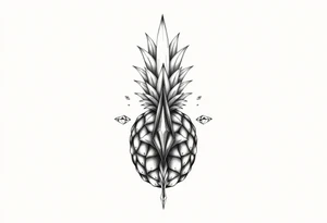 Pineapple Pubic crown diamond vagina and anus tattoo idea