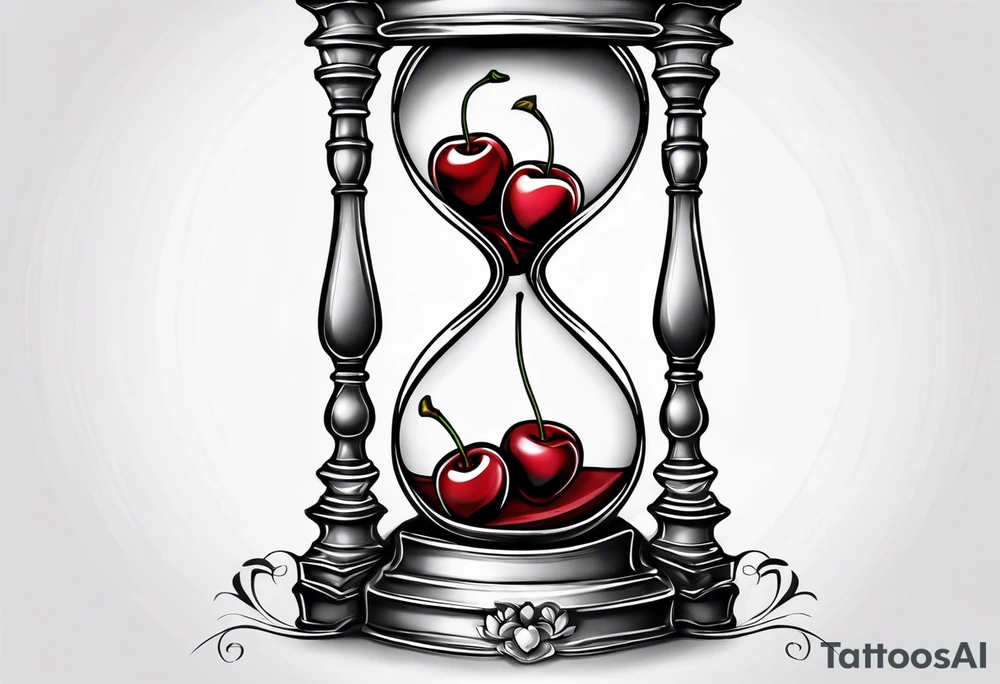 Cherry hourglass tattoo idea