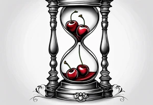 Cherry hourglass tattoo idea