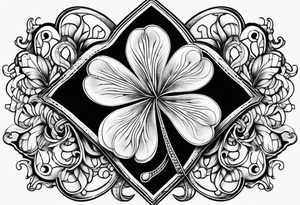 Four leaf clover tattoo idea