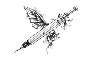 super powers syringe tattoo idea