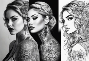 full sleeve tattoo ghotic tattoo idea