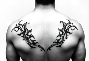tribal open letter tattoo idea