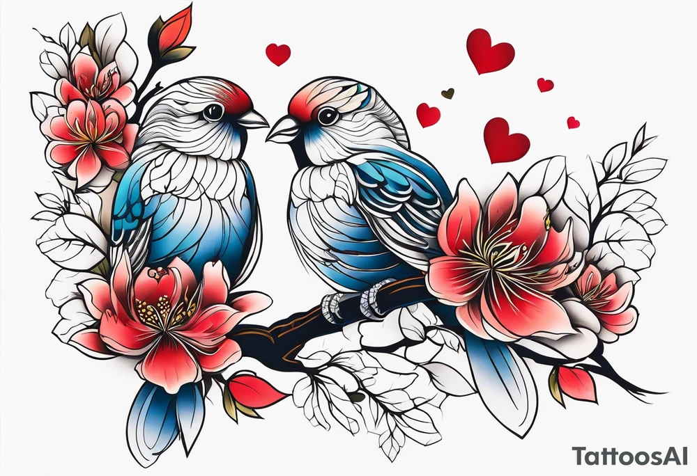 Love birds tattoo idea