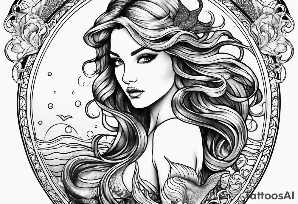 Aquarius mermaid tattoo idea