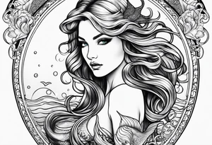 Aquarius mermaid tattoo idea
