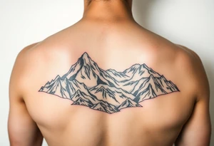 japanese mountains tattoo idea