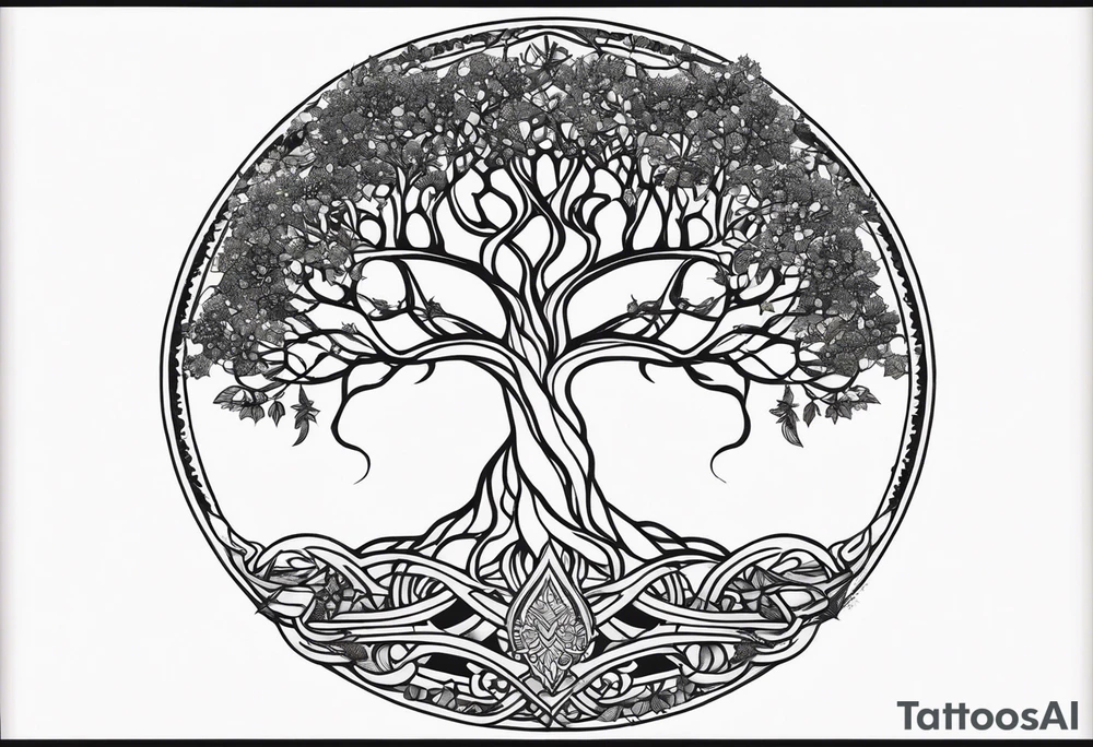 Yggdrasil petit simplist tattoo idea