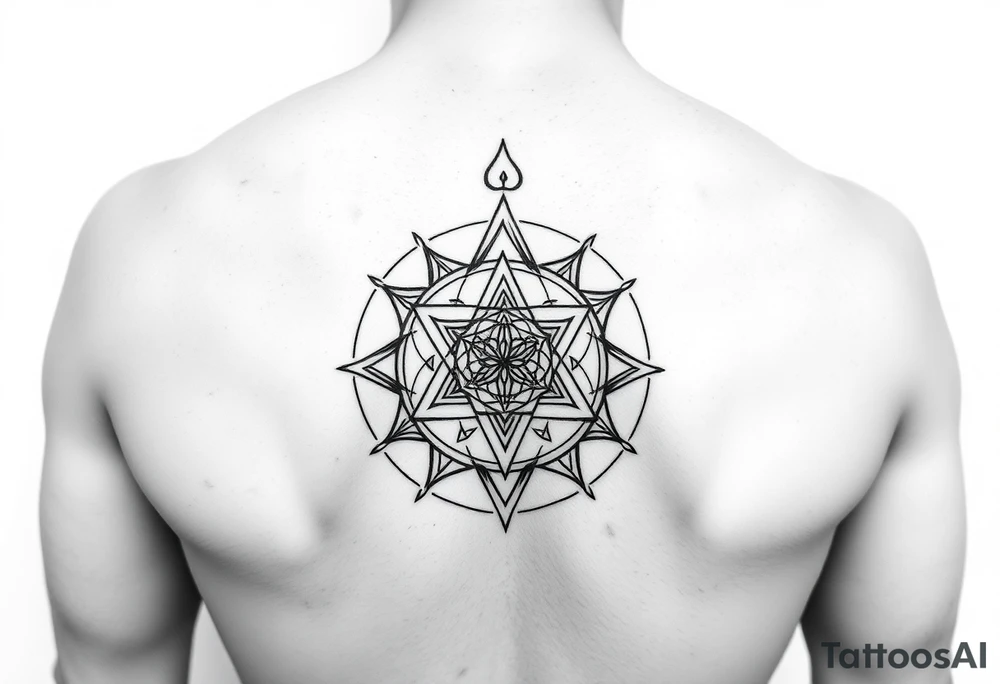 Sacred geometry leg/thigh tattoo tattoo idea