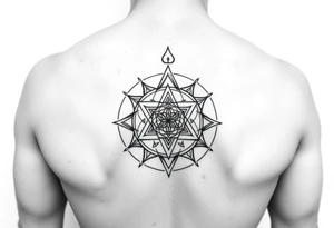 Sacred geometry leg/thigh tattoo tattoo idea