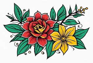 crown of thorns
old school vintage simple traditional design 
vintage flowers surrounding crown


bold color simple tattoo idea