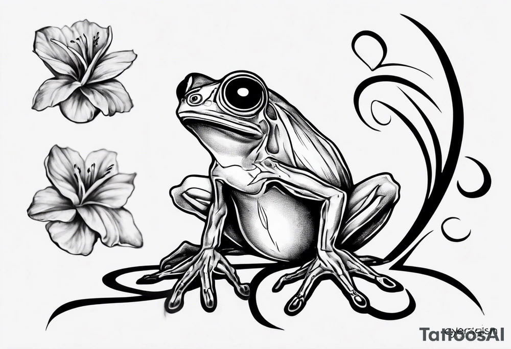 cybersigilism common coqui sitting on flor de maga tattoo idea