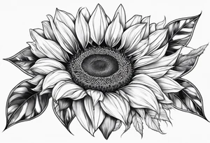sunflower in crystal form tattoo idea
