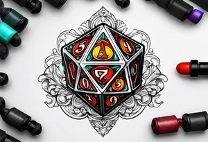 a twenty sided die tattoo idea
