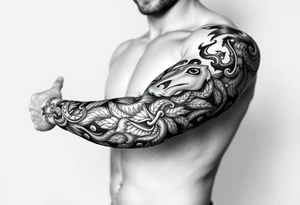 Nordic viking tattoo idea