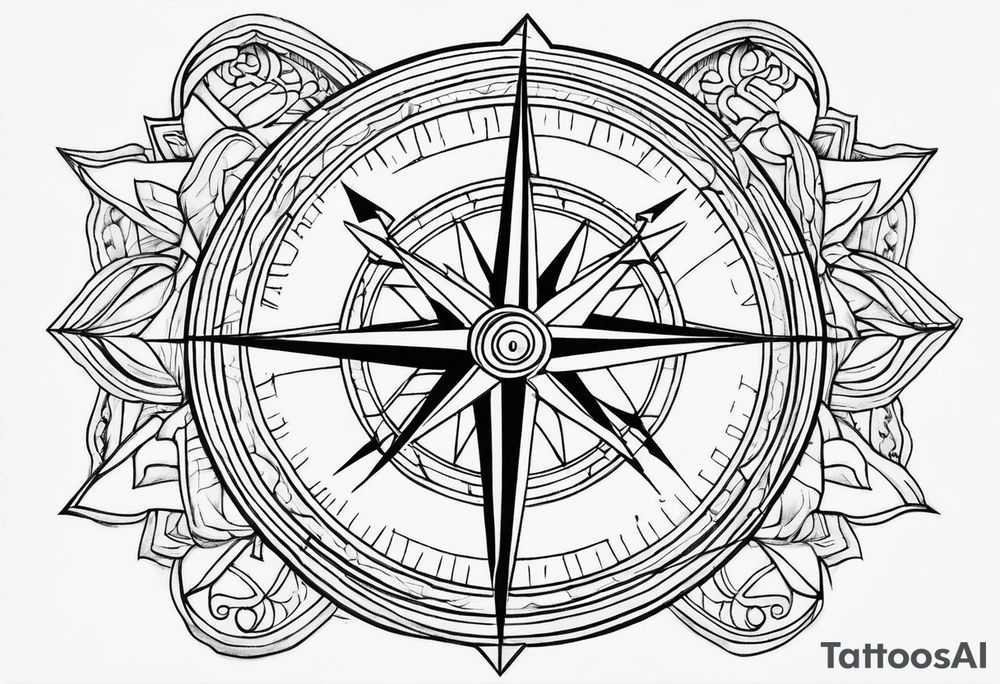 Compass arrow tattoo idea