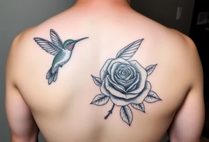 Debby Deguzman with a humming bird and a rose tattoo idea