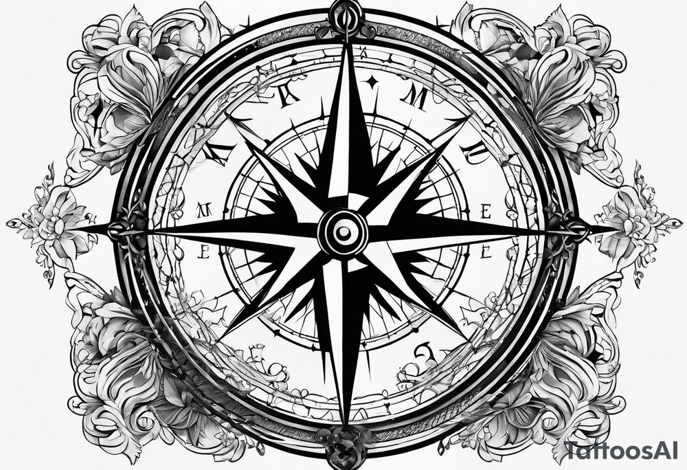 compass tattoo idea