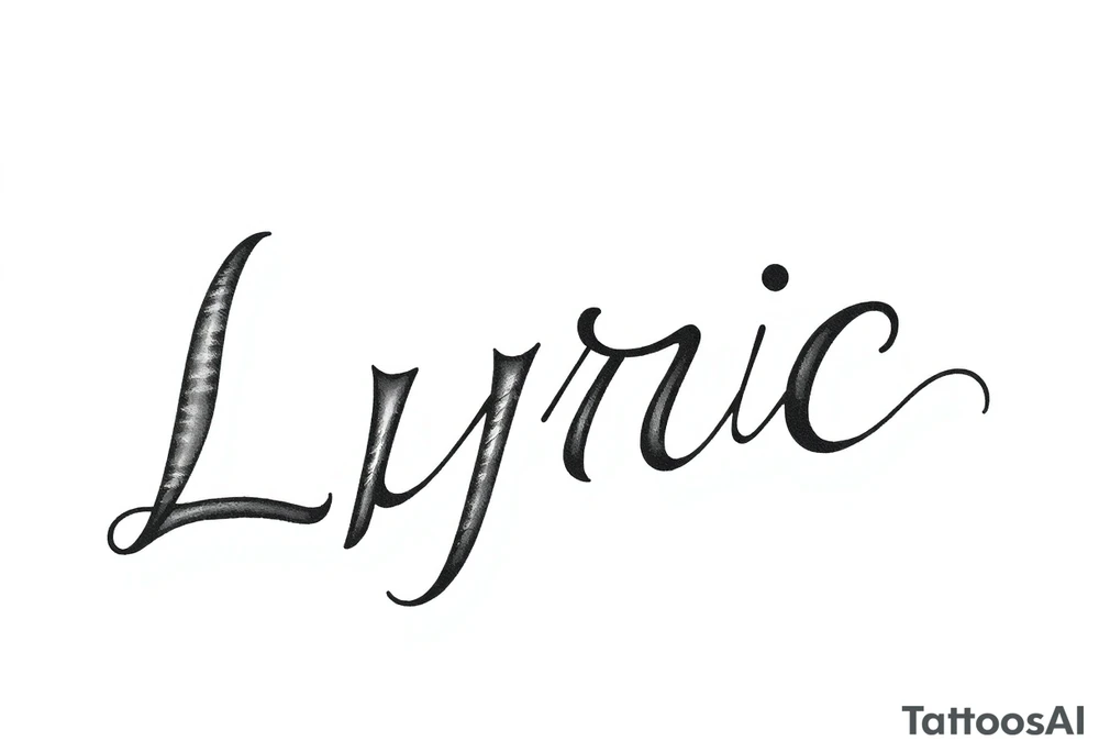 Lyric cursive tattoo idea