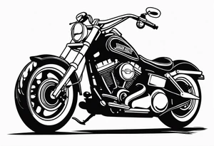 Rest in peace adam.Harley Davidson  with tall handlebars tattoo idea