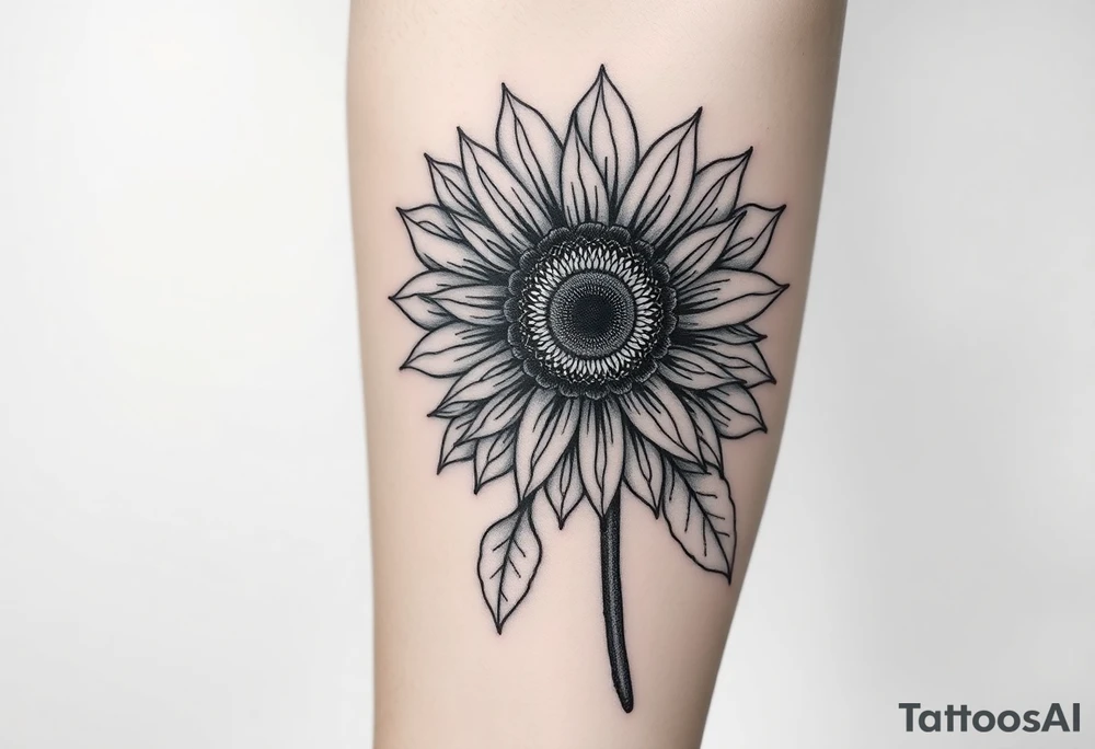 Steampunk Sunflower tattoo idea