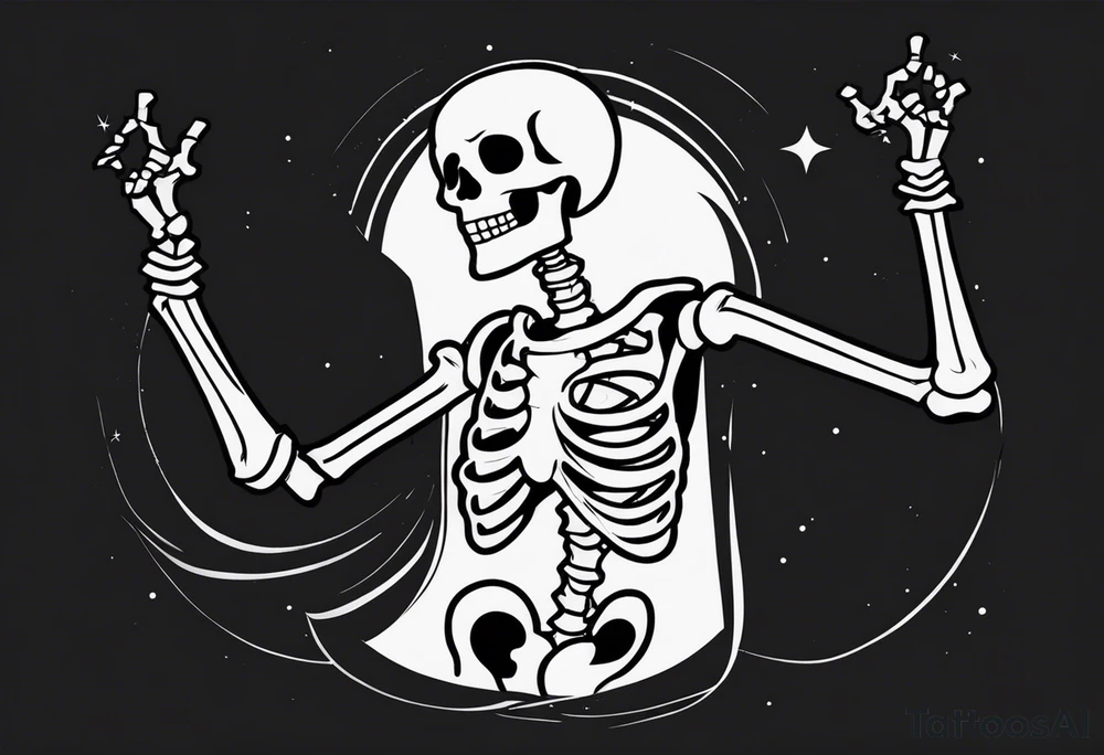 dancing skeleton tattoo idea