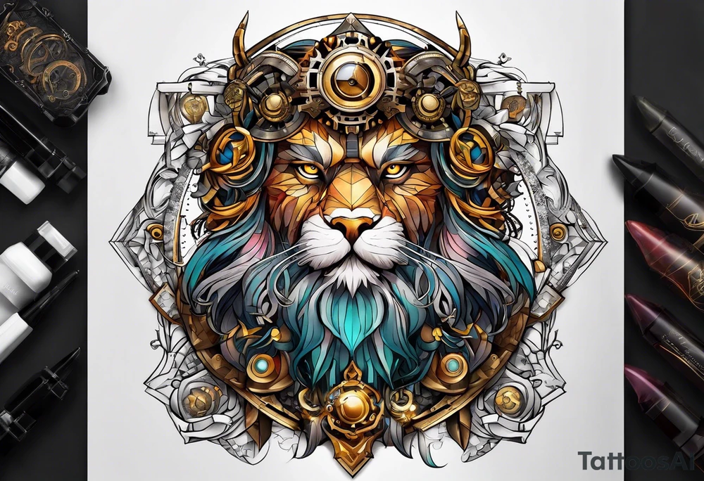 Steampunk zeus tattoo idea