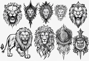 warrior lion tattoo idea