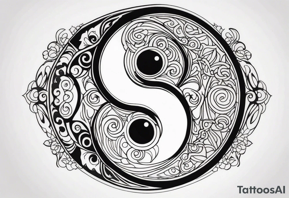 a yin-yang symbol tattoo idea